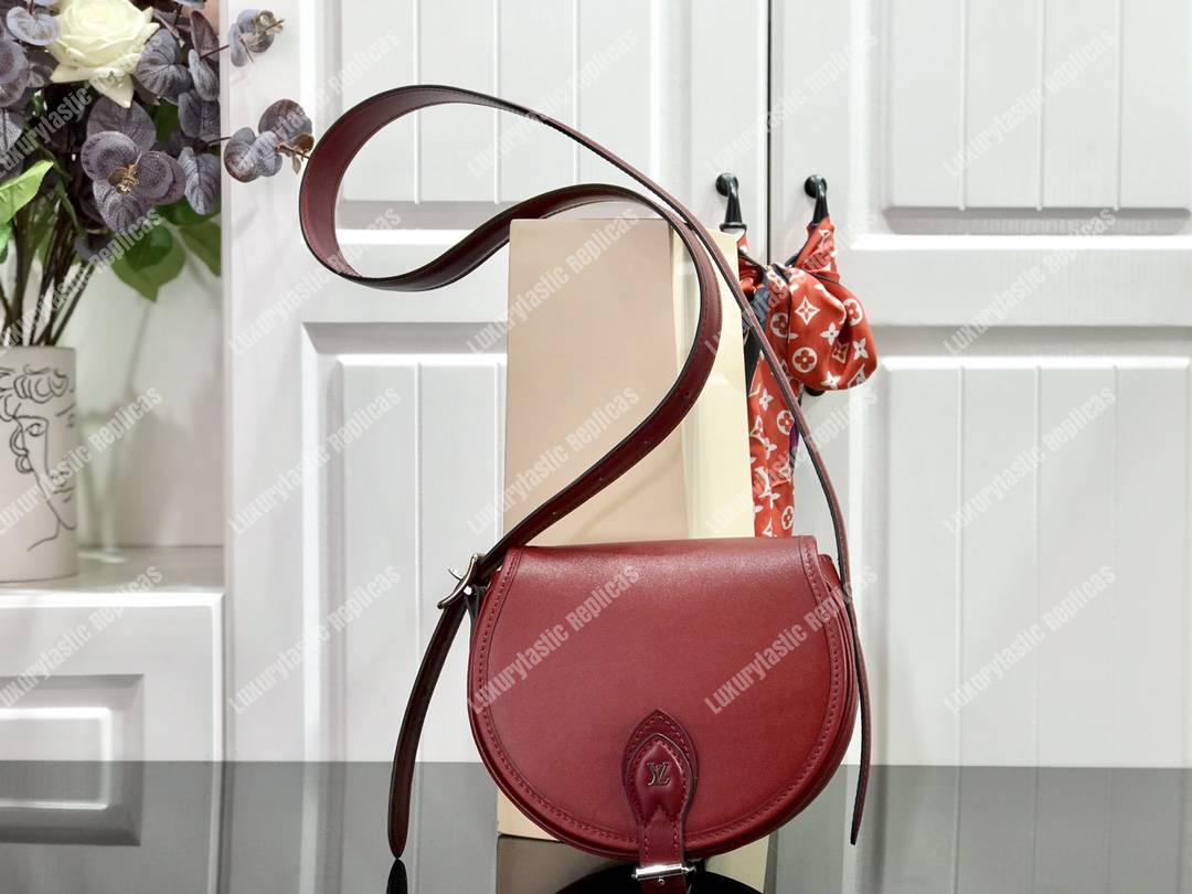 LV Tambourin Calf Leather Rouge