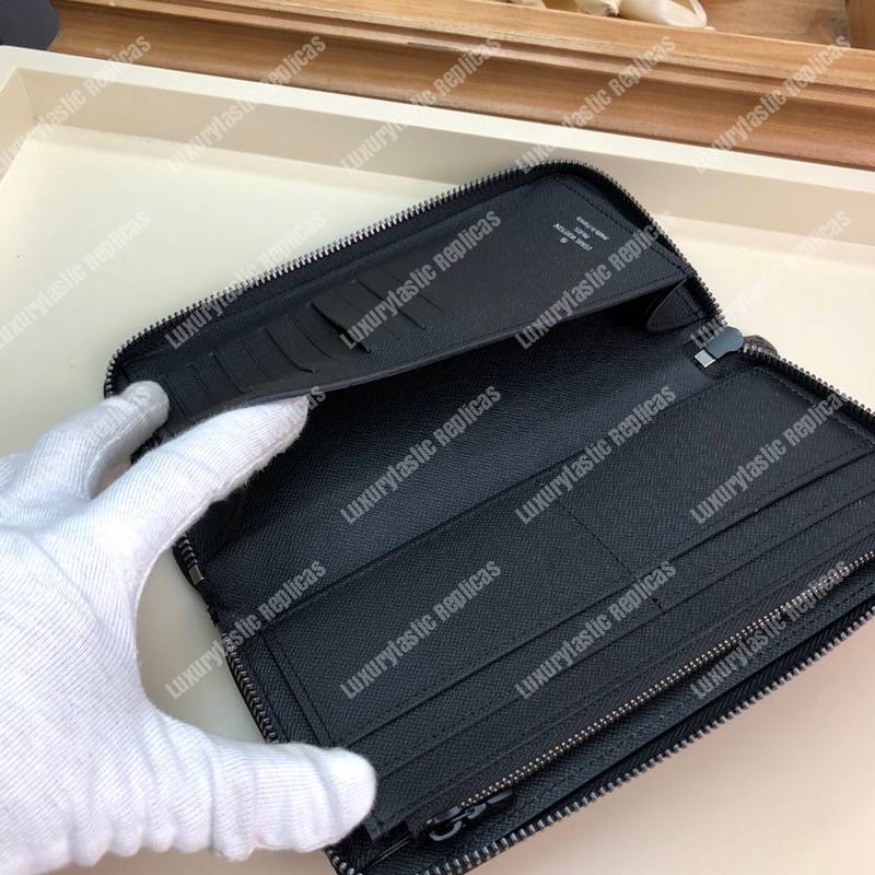 LV Abloh Zippy Vertical Wallet Taiga