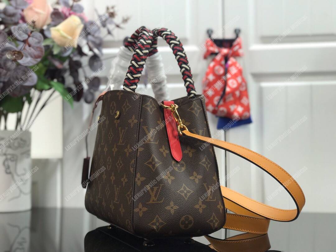 LV Montaigne PM Monogram Braided Handles