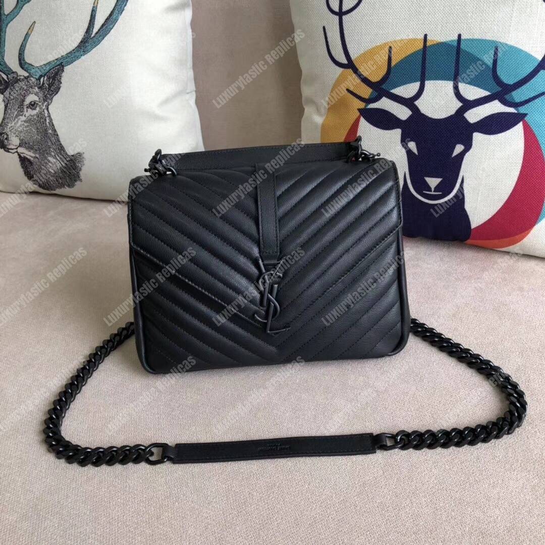 Saint Laurent Medium College Bag In Black