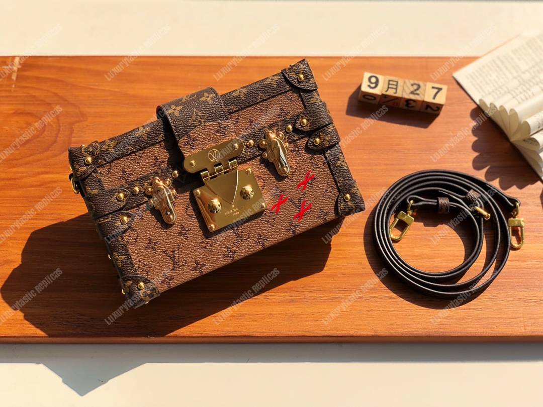 LV Petite Malle Monogram Reverse Canvas