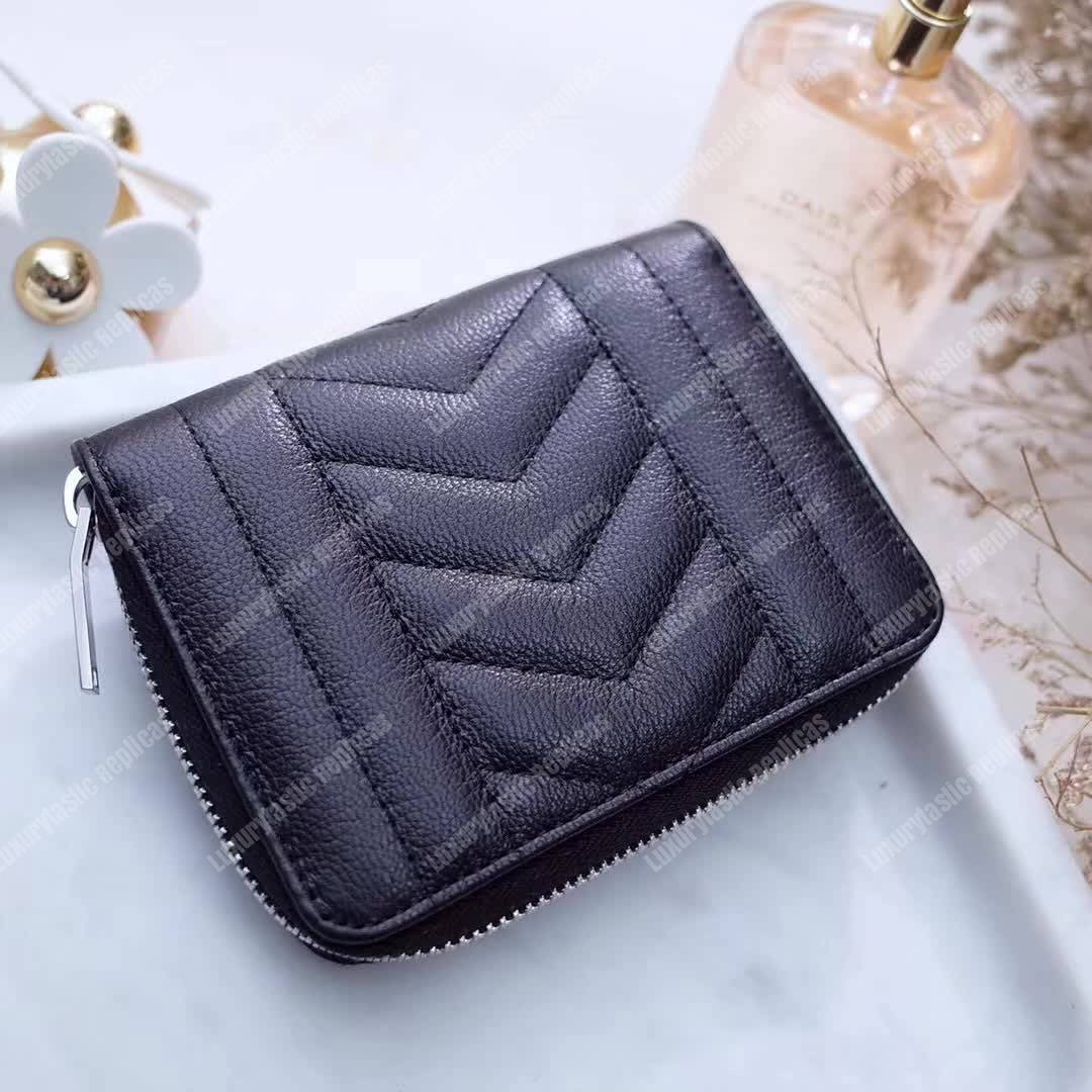 Saint Laurent Compact Zip Around Wallet Black