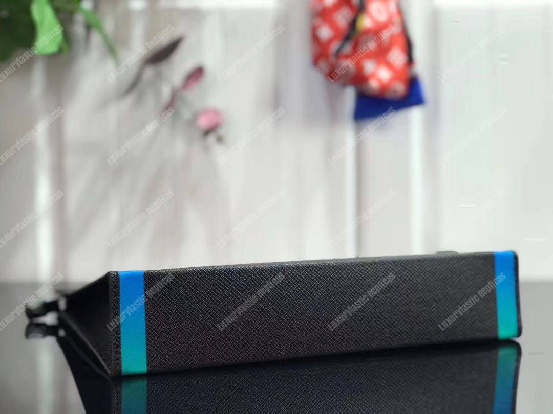 LV Abloh Pochette Voyage MM Taiga Leather
