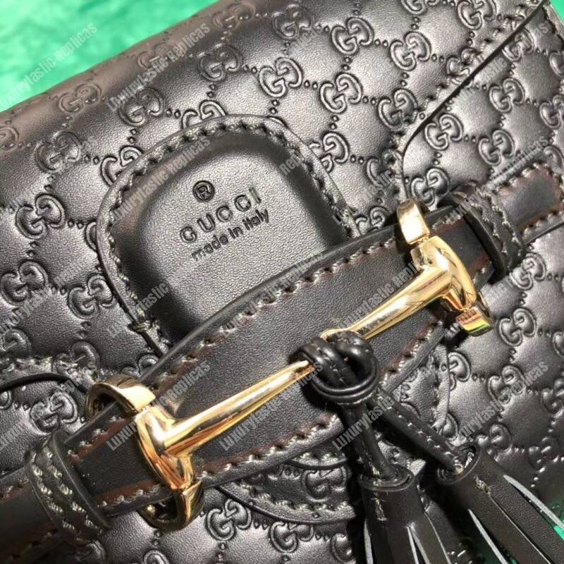 G*u*i emily mini micro G*u*issima bag black