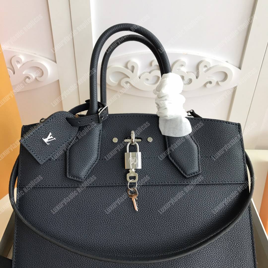 LV City Steamer MM Autres Cuirs Noir