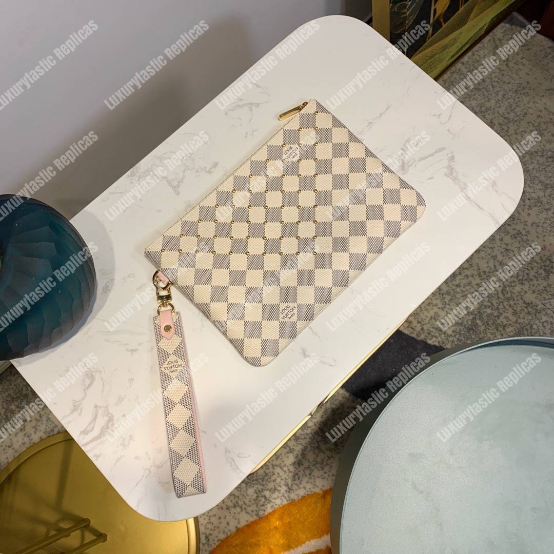 LV City Pouch Damier Azur Canvas
