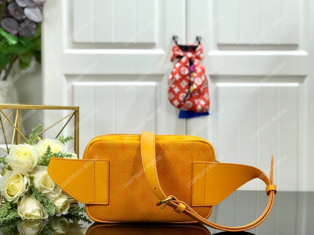 LV Outdoor Bumbag Denim Fabric Monogram Ocre
