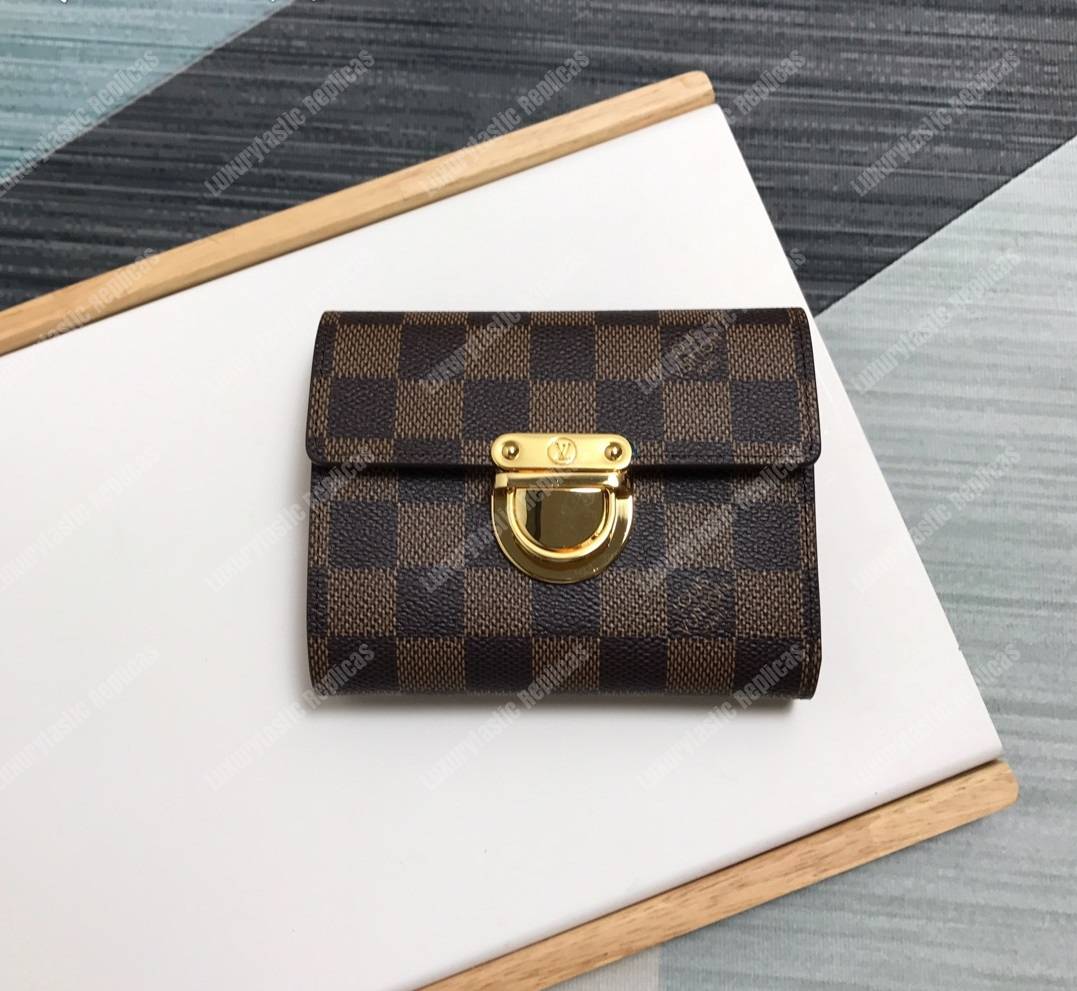 LV Portefeuille Koala Tri-Fold Wallet Damier Ebene
