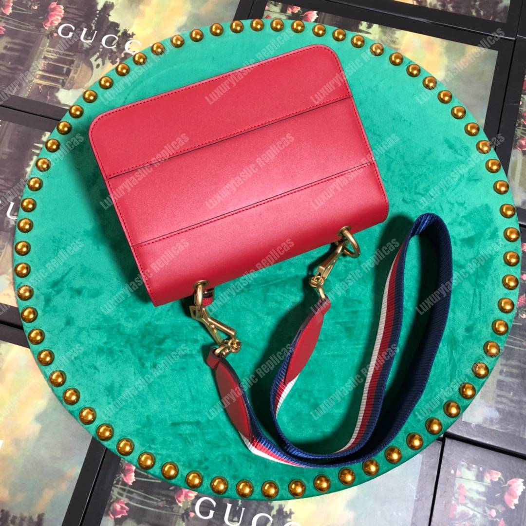 G*u*i queen margaret leather bag red