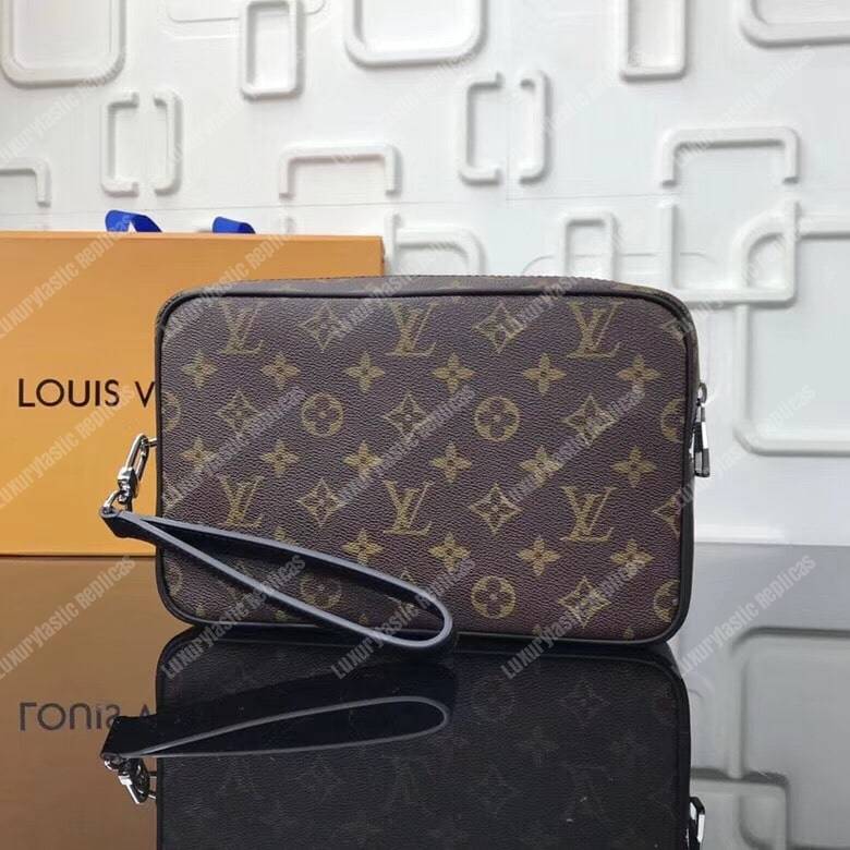 LV Kasai Clutch Monogram Macassar Canvas