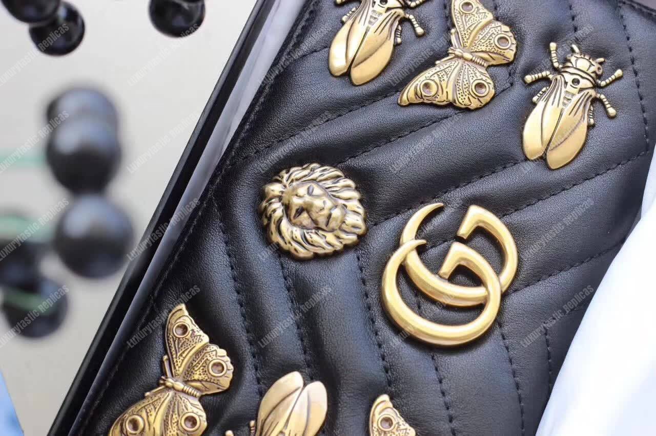 G*u*i gg marmont animal studs continental wallet