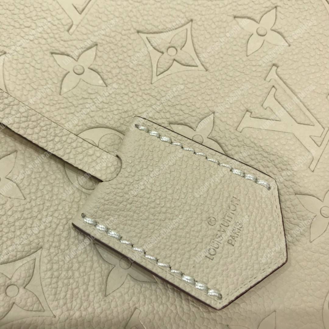 LV Montaigne MM Monogram Empreinte Crème Handbag