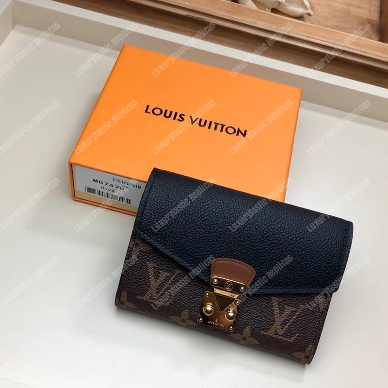 LV Pallas Compact Wallet Monogram Noir