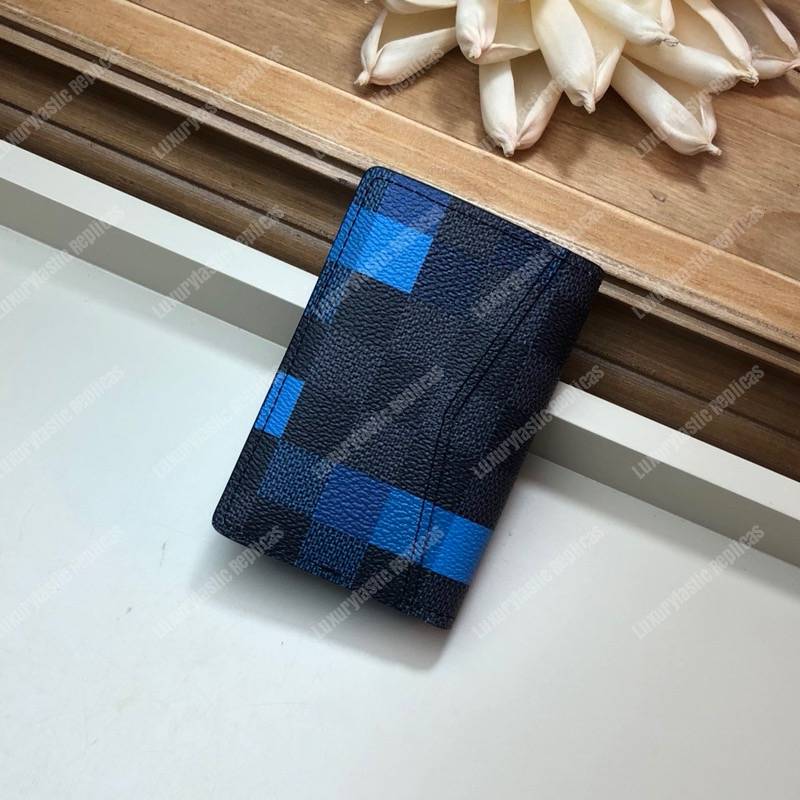 LV Pocket Organizer Damier Graphite Pixel Blue