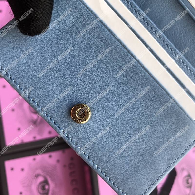 G*u*i gg marmont card case wallet aquamarine