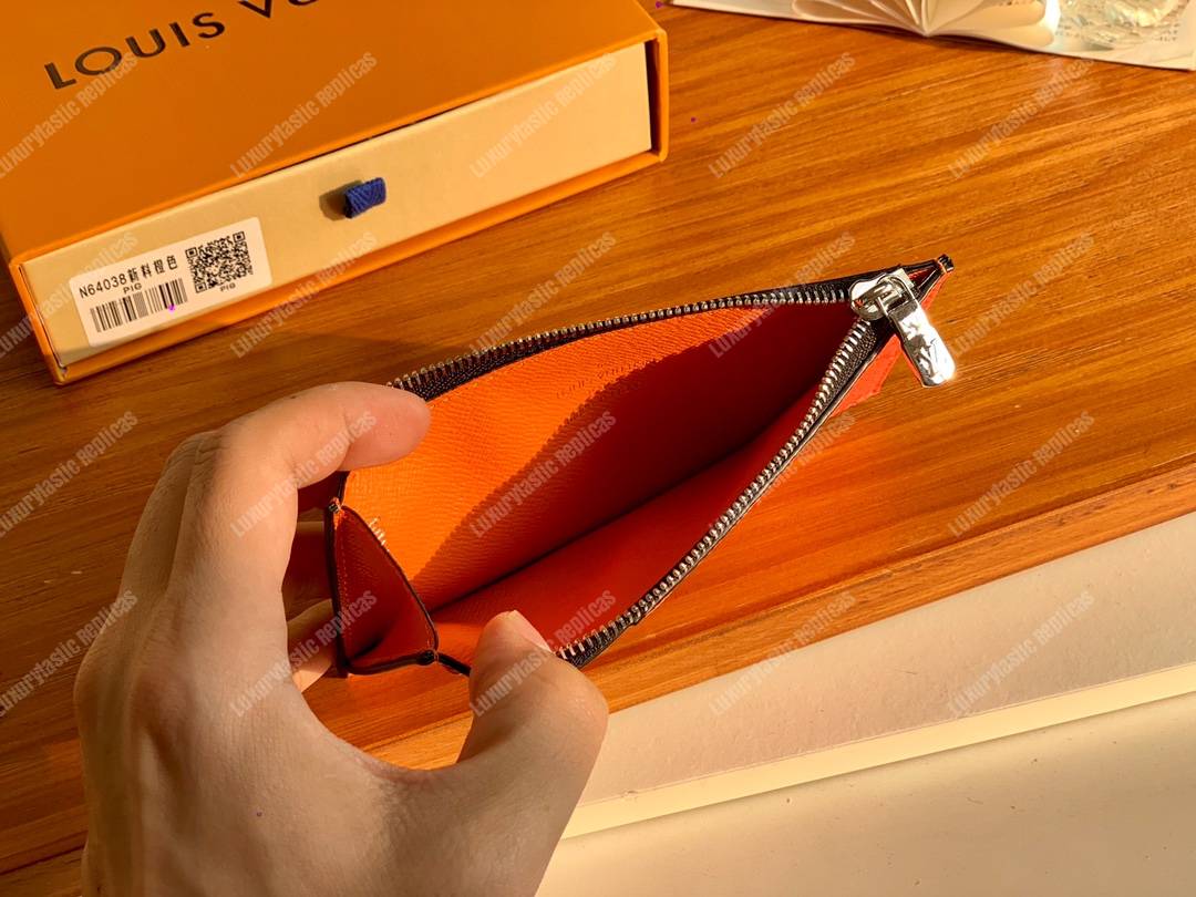 LV Coin Card Holder Orange