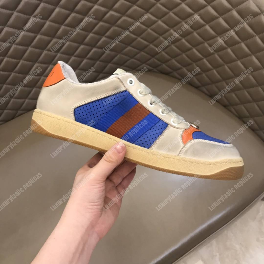 G*u*i screener leather sneaker blue