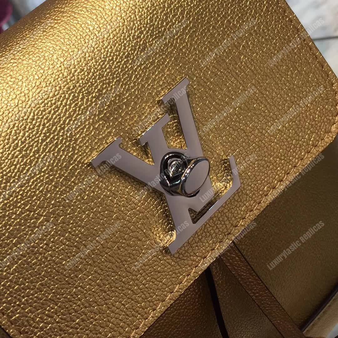 LV Lockme Backpack Mini Gold