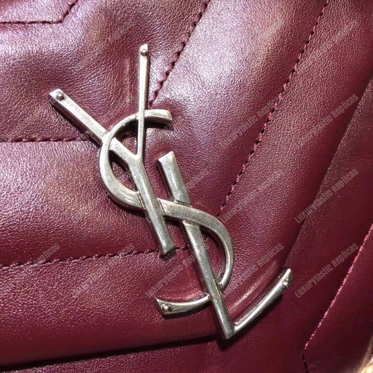 Saint Laurent Small Loulou Monogram Chain Bag Red Metallic