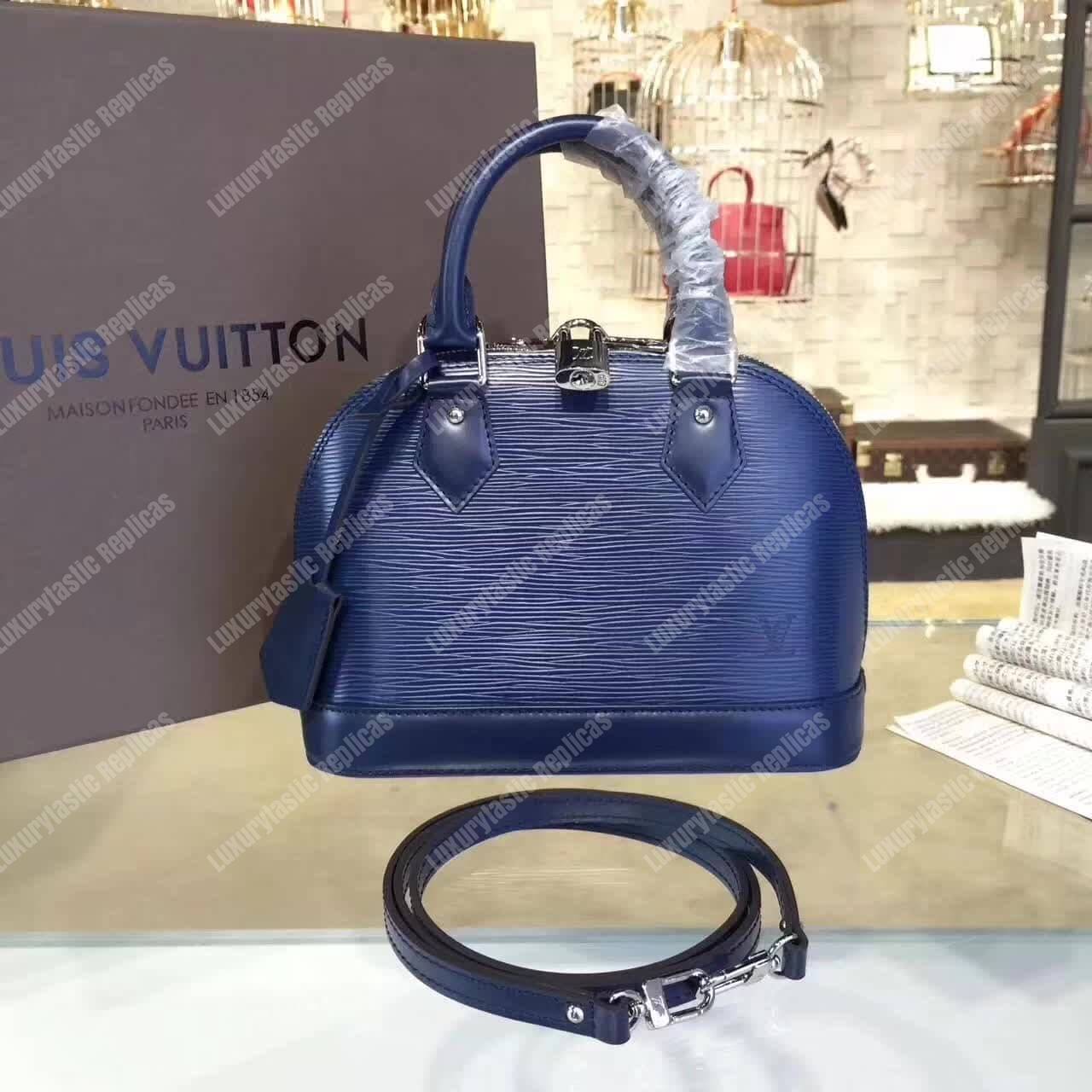 LV Alma BB Epi Leather Indigo