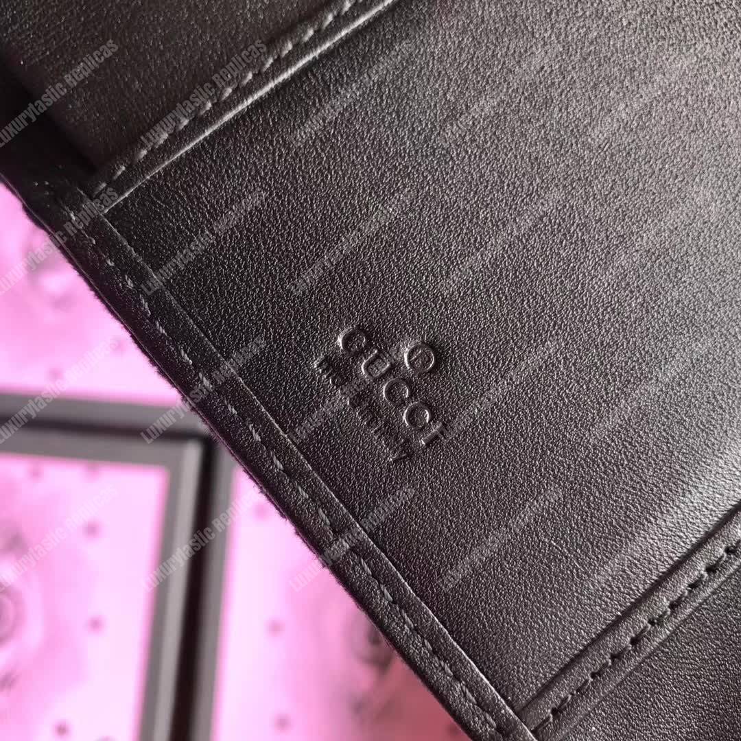 G*u*i gg marmont velvet flap wallet black