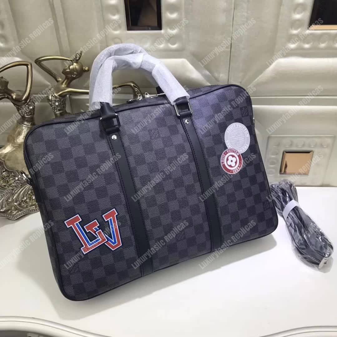LV Porte-Documents Voyage PM Bag Damier Graphite Canvas LV League 2017