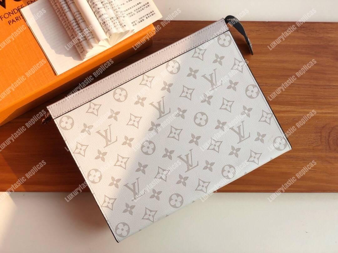 LV Pochette Voyage MM Monogram Creme
