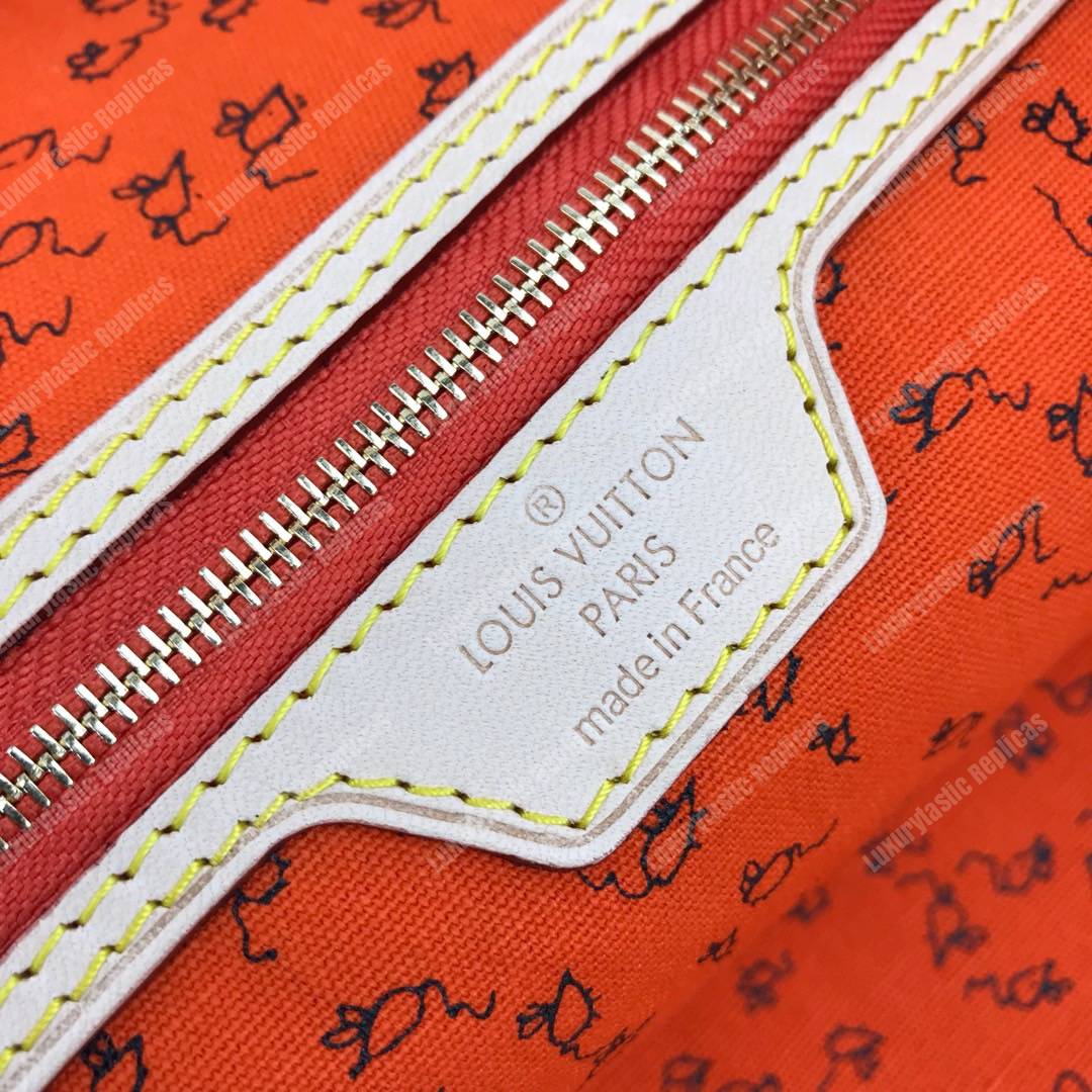 LV Neverfull MM Catogram Brown/Orange