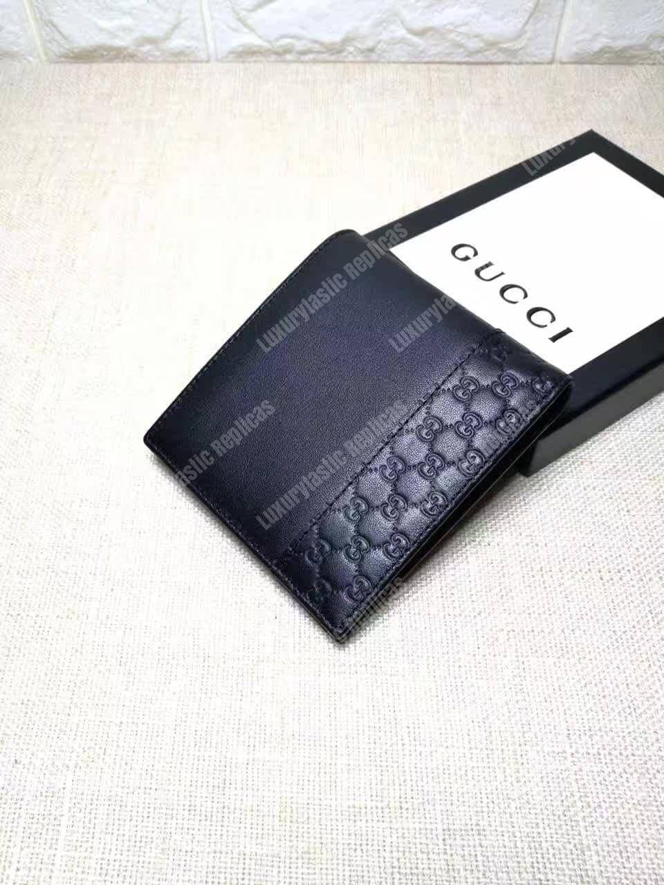 G*u*i gg leather wallet with microG*u*issima black