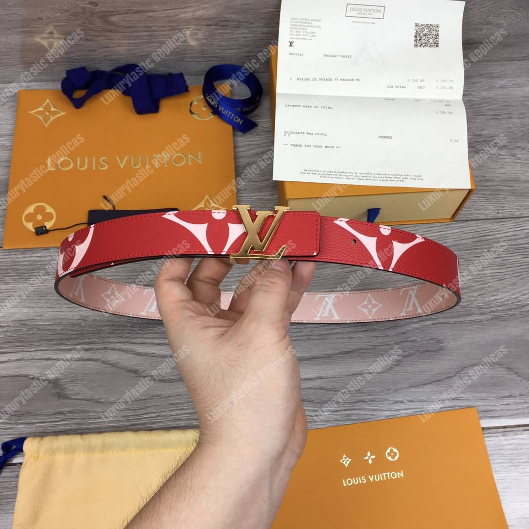 LV Iconic 30mm Reversible Belt Rouge