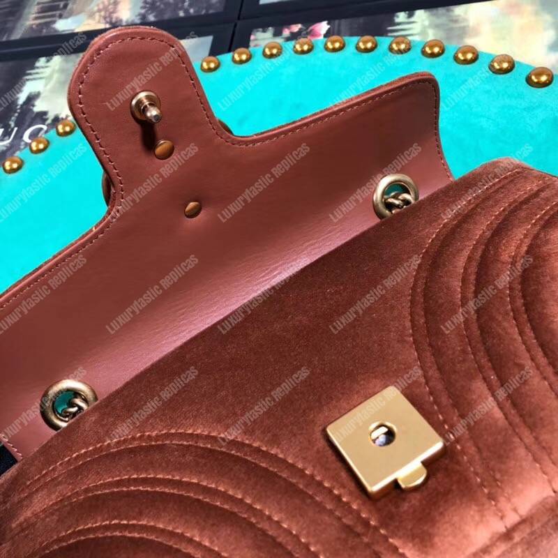 G*u*i gg marmont velvet shoulder bag taupe
