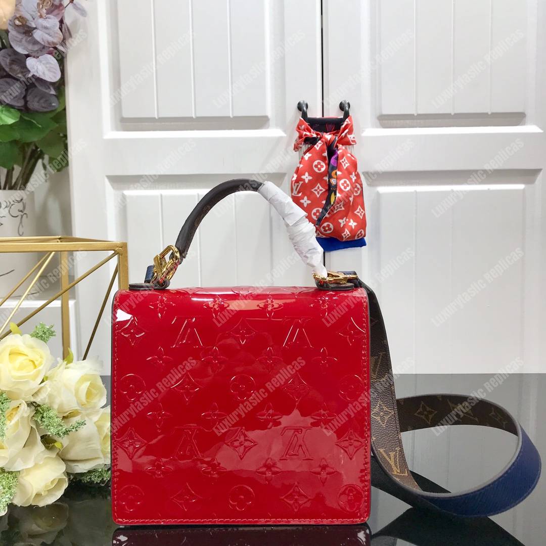 LV Spring Street Monogram Vernis Scarlet