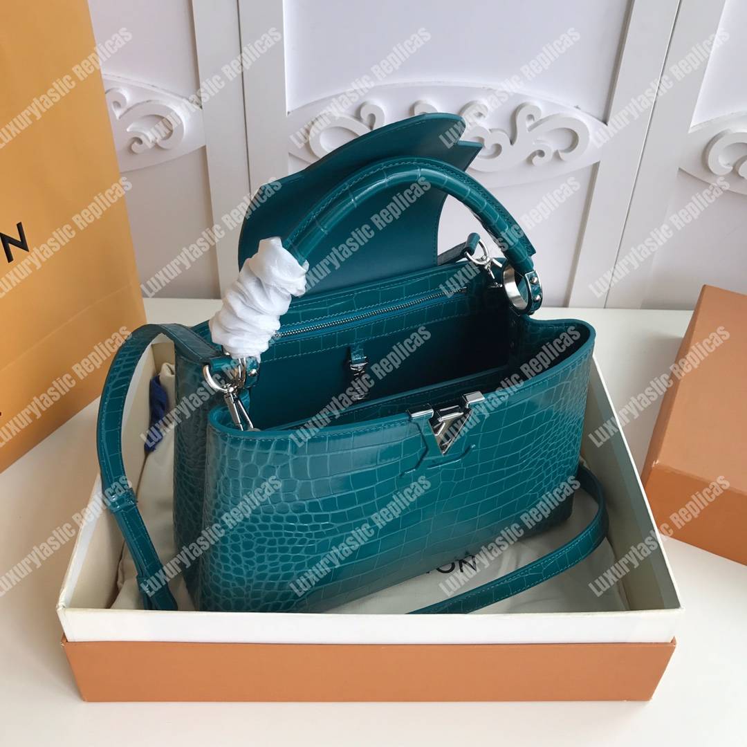 LV Capucines BB Crocodilien Mat Cactus