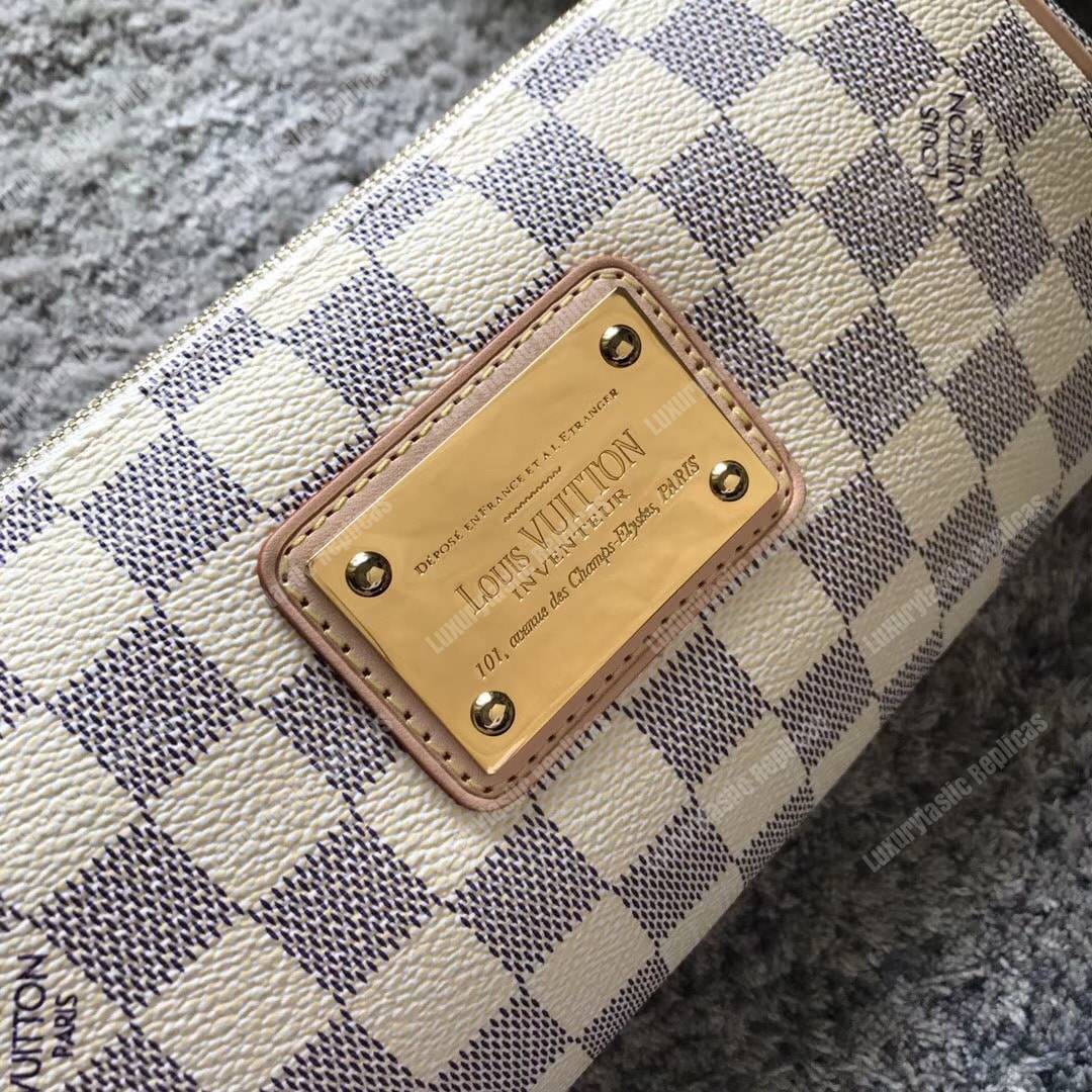 LV Eva Clutch Damier Azur Canvas