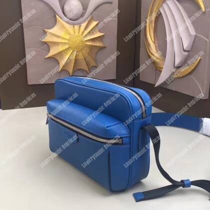 LV Outdoor Messenger PM Taiga Leather Cobalt
