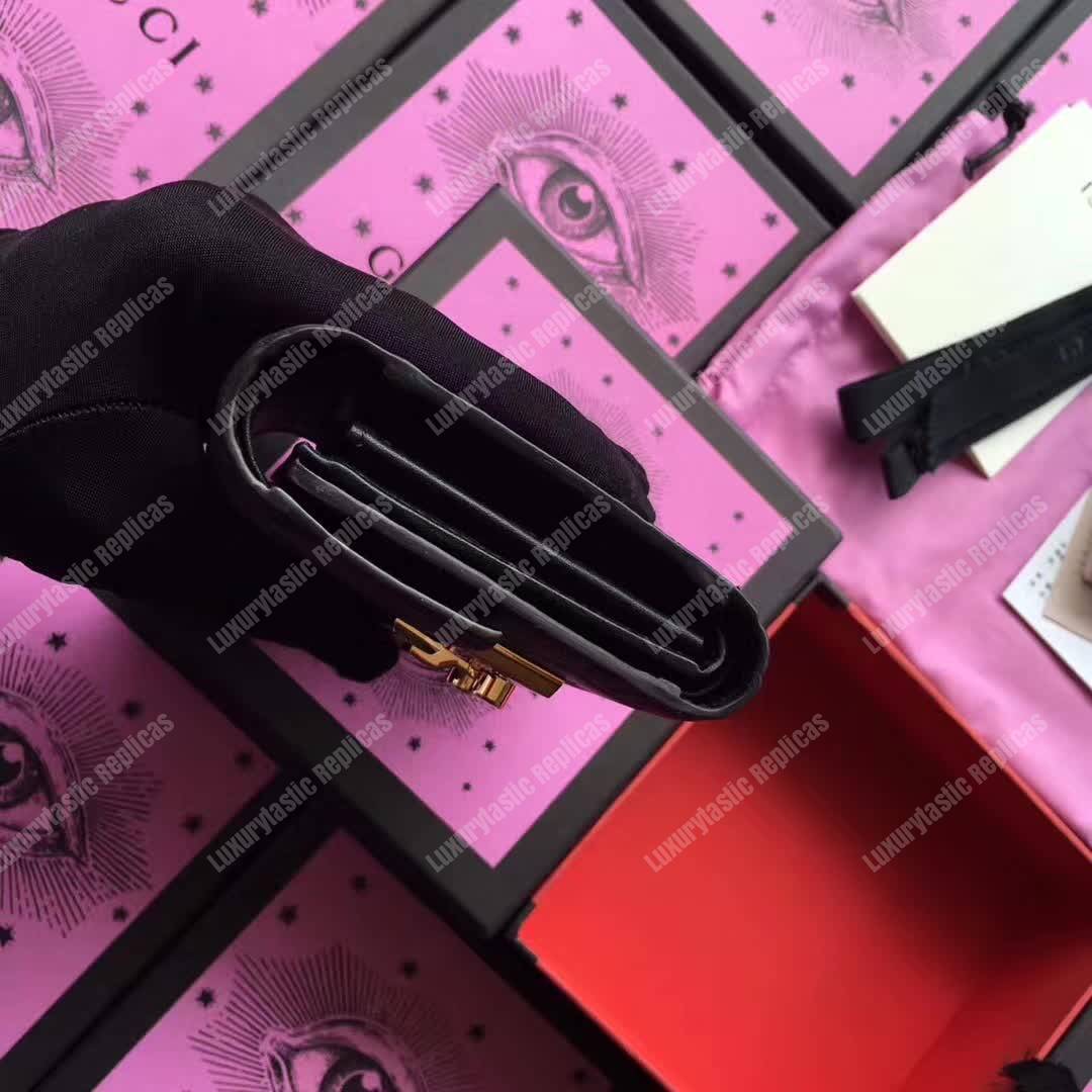 G*u*i gg padlock wallet black