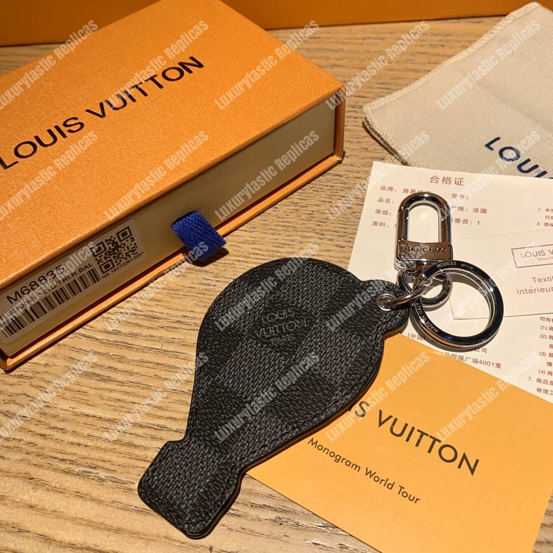 LV Damier Graphite Map Illustre Balloon Bag Charm & Key holder