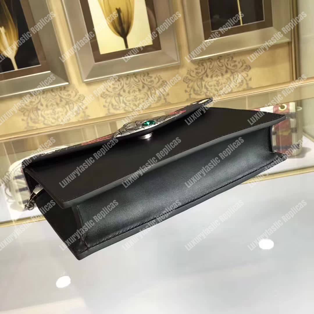 G*u*i lilith leather shoulder bag black