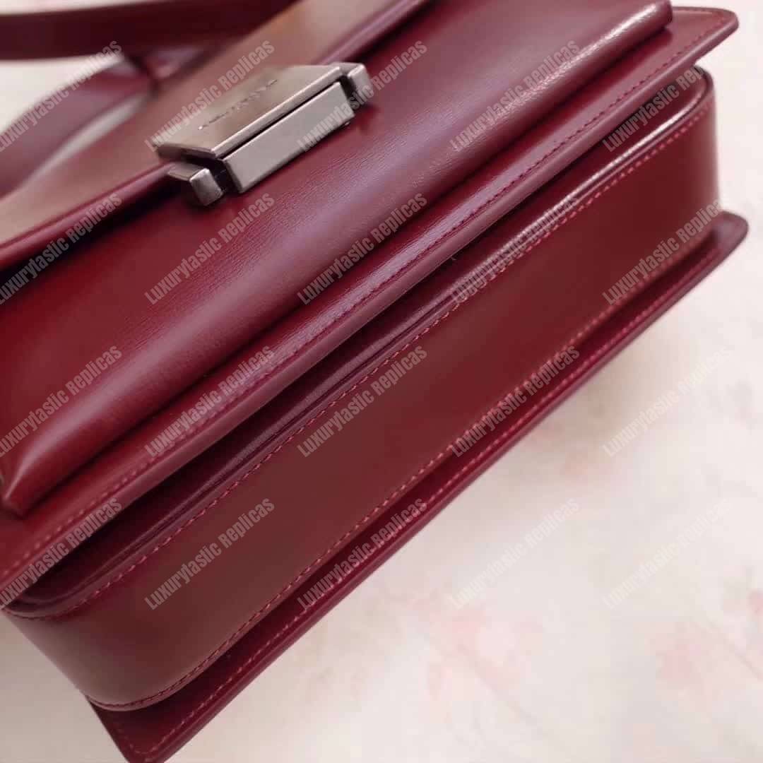 Saint Laurent Medium Bellechasse Dark Red Leather