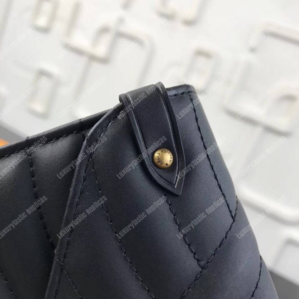 LV New Wave Long Wallet Black