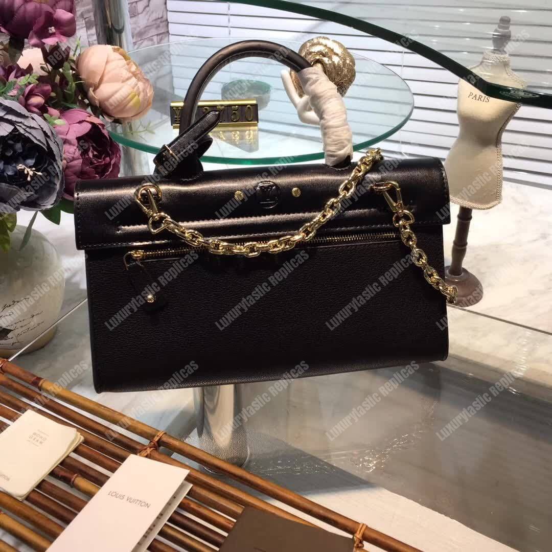 LV Pochette City Steamer Taurillon Leather Noir
