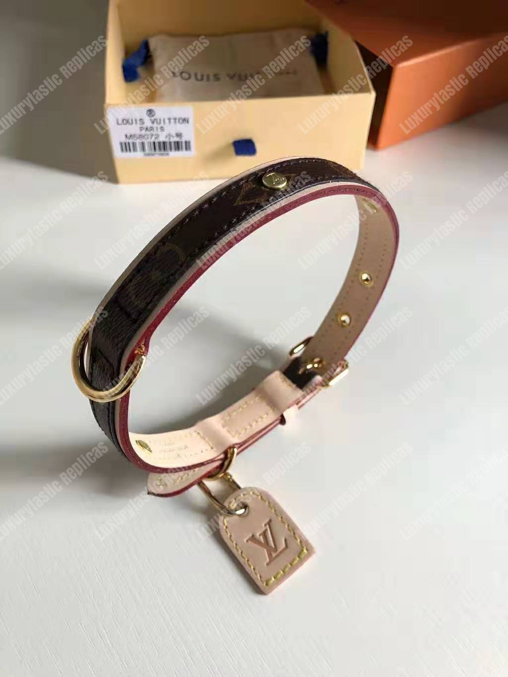 LV Baxter Dog Collar PM Monogram
