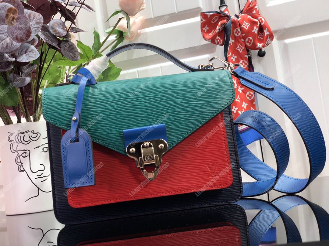 LV Pochette Epi Leather Red/Green/Blue