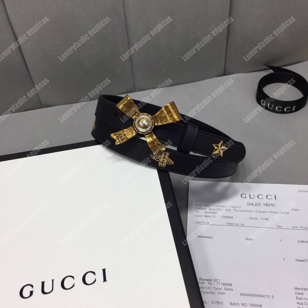 G*u*i gg pearl bow belt