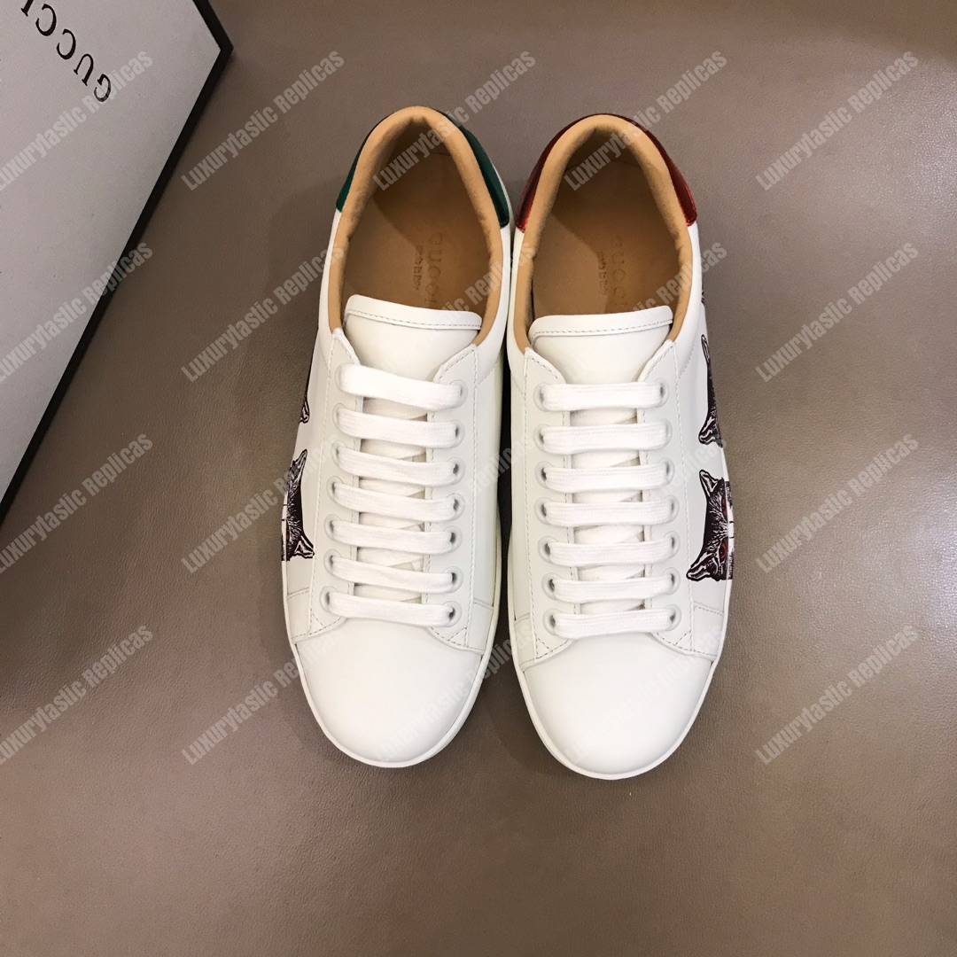 G*u*i ace sneaker with mystic cat white