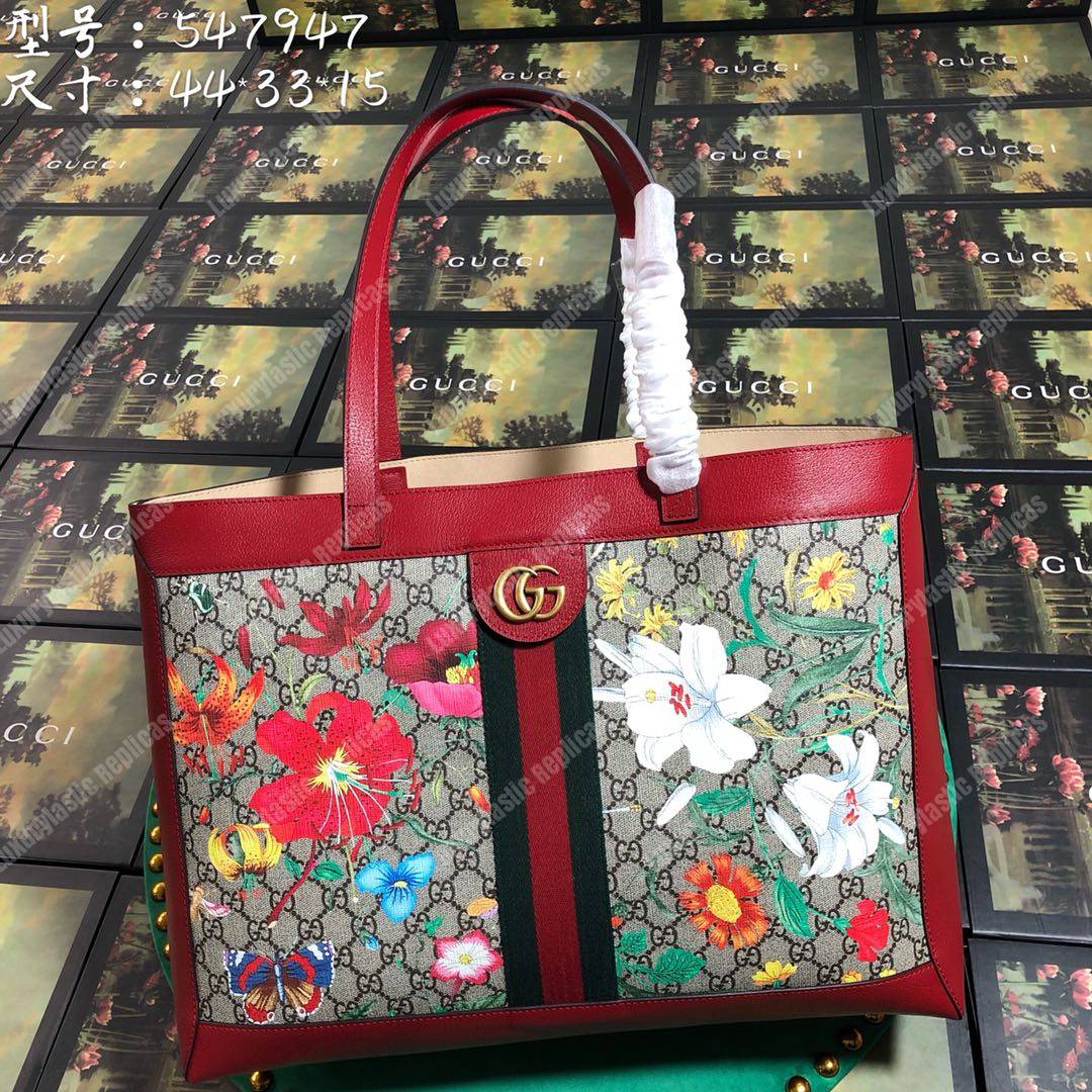 G*u*i ophidia gg flora medium tote red