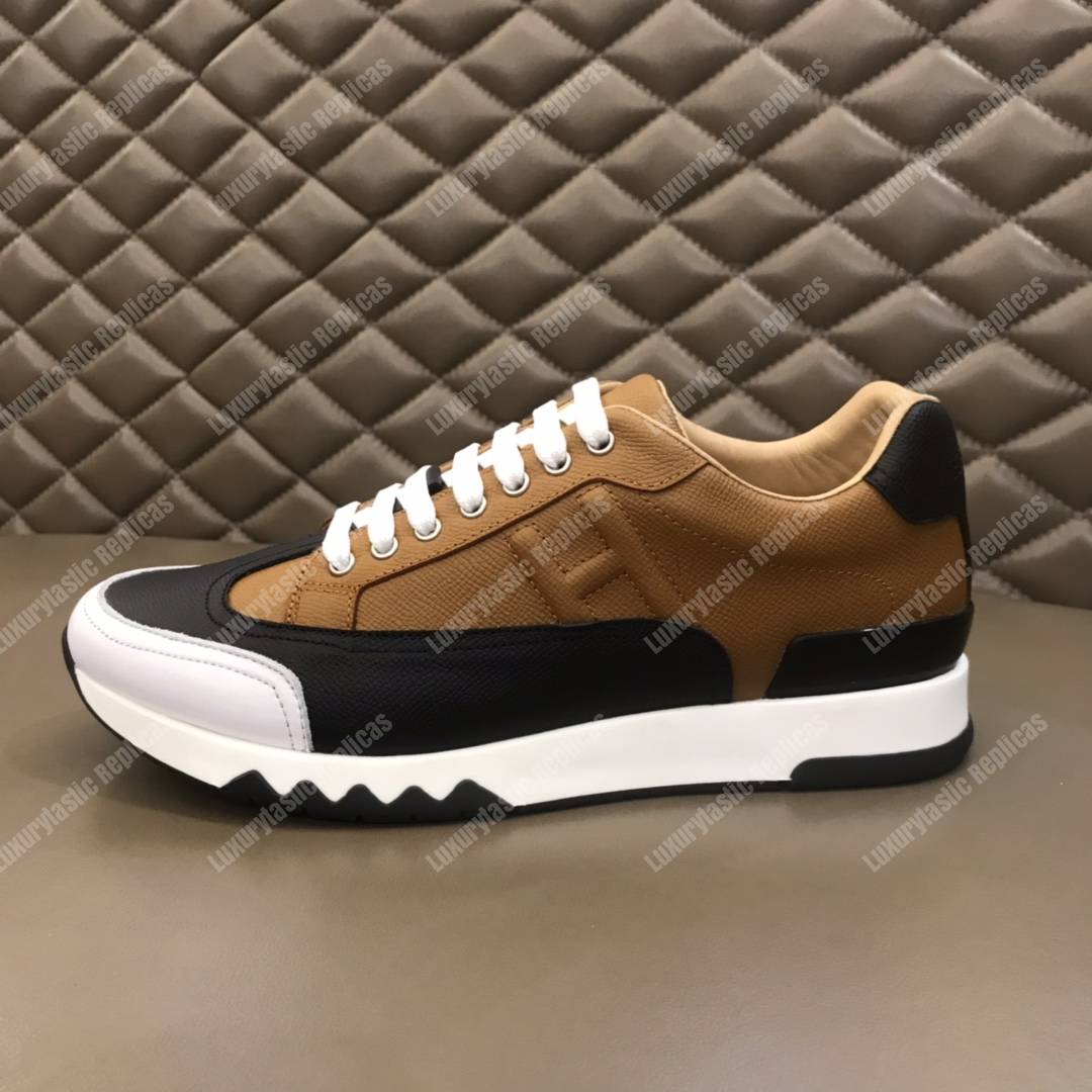 H**mes trail sneaker brown/navy blue