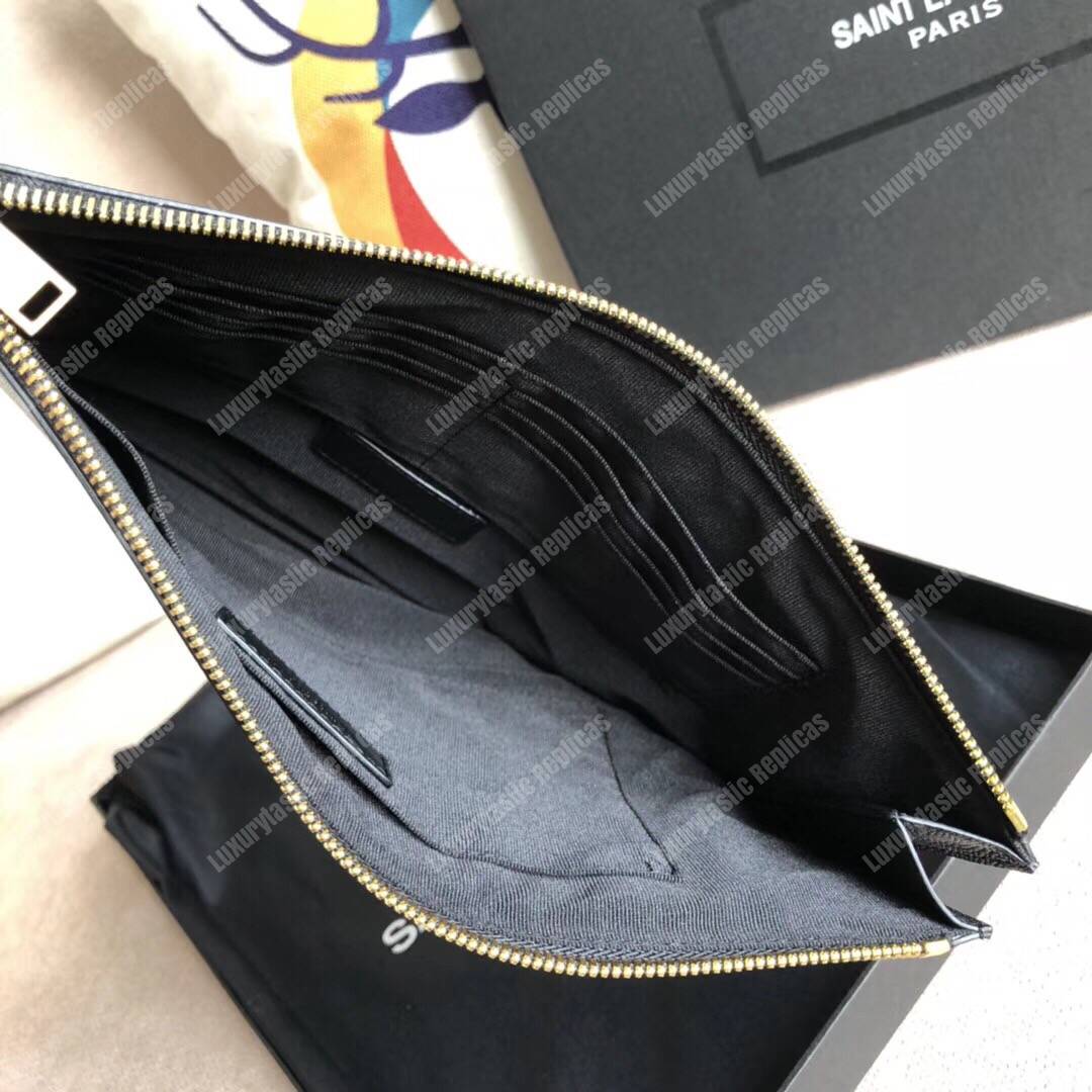 Saint Laurent Zipped Tablet Holder Black