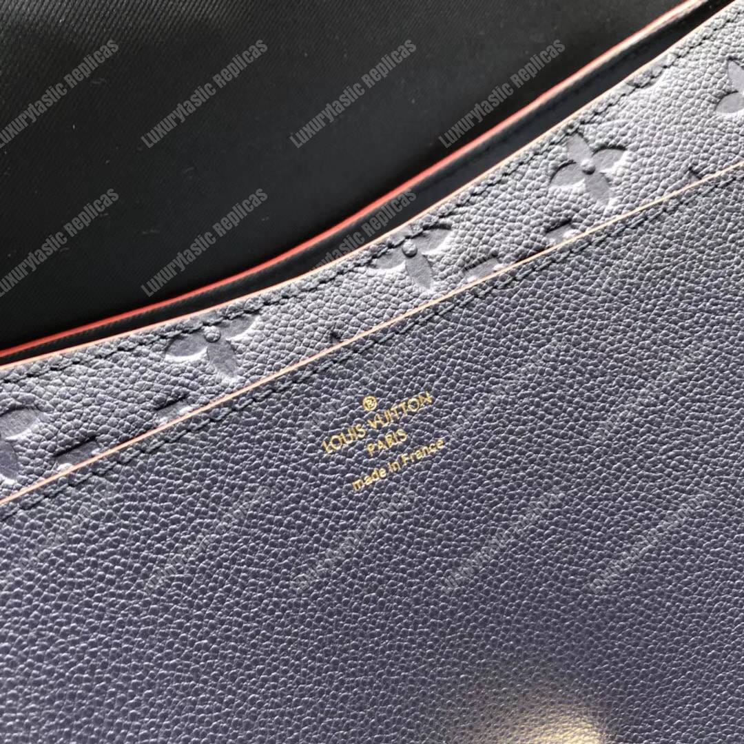 LV Blanche MM Monogram Empreinte Leather Marine Rouge