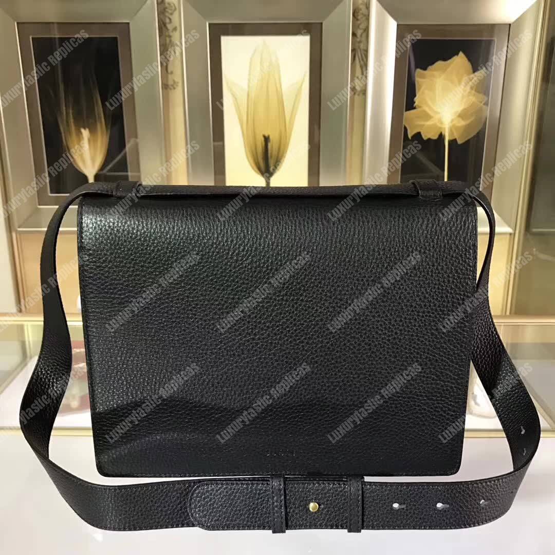 G*u*i animalier leather messenger bag